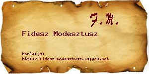Fidesz Modesztusz névjegykártya
